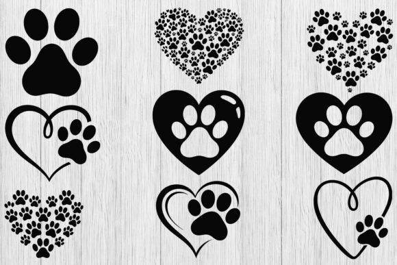 Download Dog Paw Heart SVG Bundle, Puppy Paw Svg - Puppy Collection