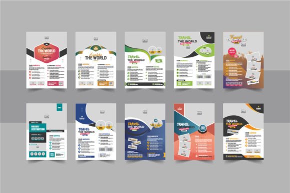 Download Travel Flyer or Poster Design Bundle - Design Collection