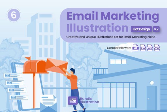 Download Illustration Design for Email Marketing - Design Collection
