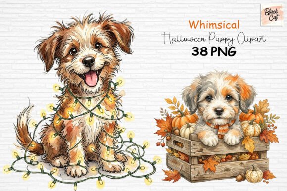 Download Whimsical Halloween Puppy Clipart PNG - Puppy Collection