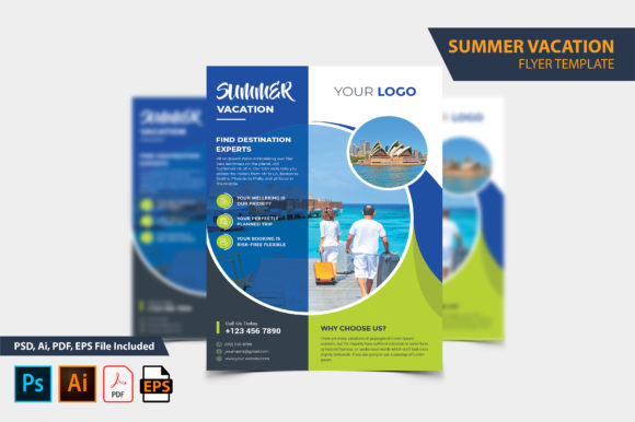 Download Summer Vacation Travel Flyer Design - Design Collection