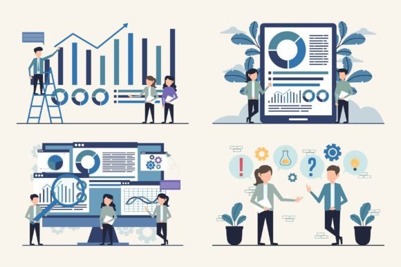 Download Business Teamwork and Data Analysis Set - Data Collection