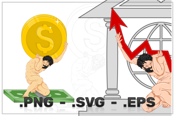 Download Vector Design Atlas Holding the Economy - Design Collection