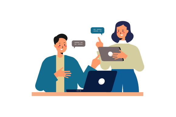 Download Business Discussion Concept Flat Design - Design Collection