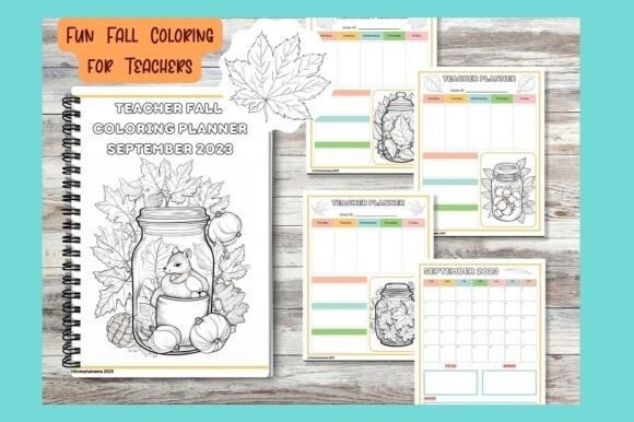 Download Teacher Fall Coloring Planner - Premium Resources