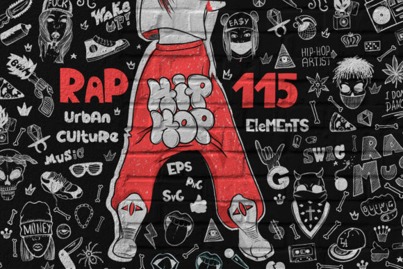 Download Hip-hop  - Musical Rap Elements - Element Collection