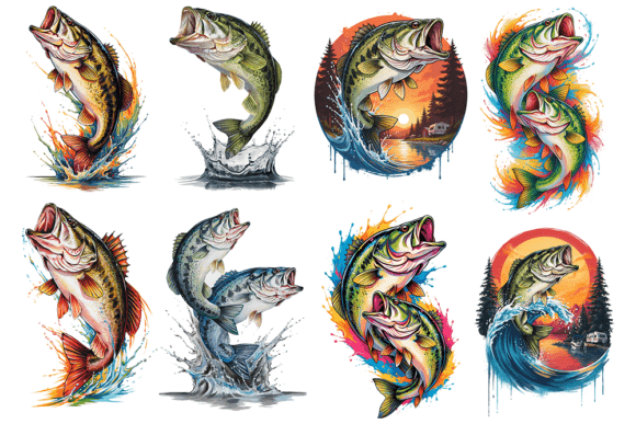 Download Largemouth Bass Fishing Tattoo Designs P - Design Collection