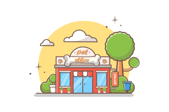 Download Pet Shop Flat Style Design Illustration - Design Collection
