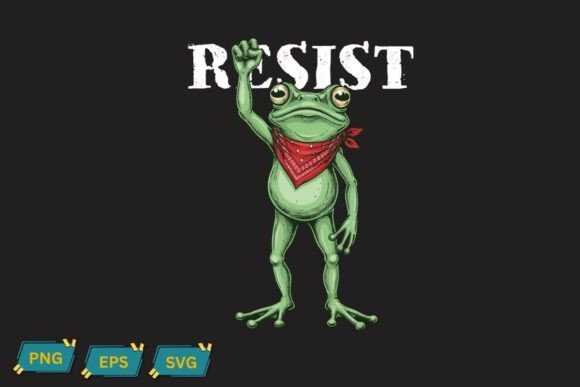 Download Resist Frog T-Shirt Design Vector - Design Collection