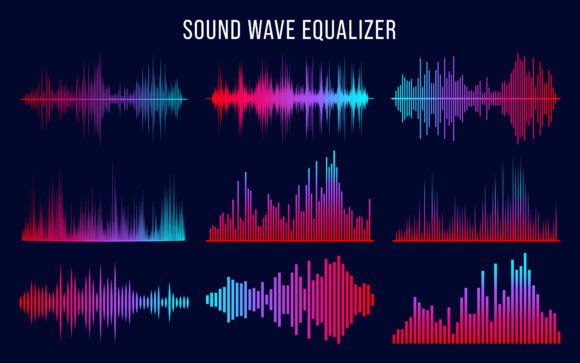 Download Sound Waves Music Interface Elements - Element Collection